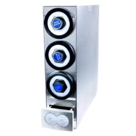 DISPENSADOR DE COPOS TRIPLO E CASQUINHA DUPLA